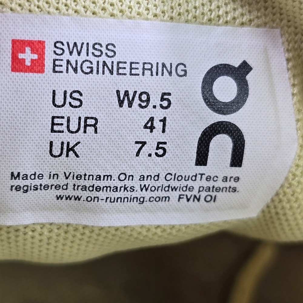 On Cloud Running Shoes Womens 9.5 Yellow Mesh Sneakers Low Top CloudTec FVN OI - Picture 3 of 13